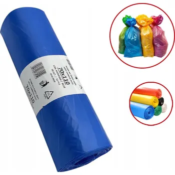 Pytle na odpadky HD Pytle na odpad 120L 70x110 modré 50 Ks na kancelářský odpad, papír