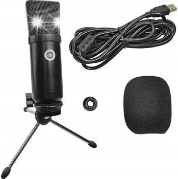 Mikrofon USB GAMINGOVÝ MIKROFON K POČÍTAČI SAIBU PRO STUDIOVÝ KONDENZÁTOROVÝ SE STATIVEM