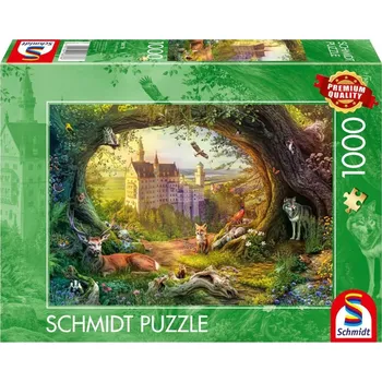 Puzzle Puzzle 1000 dílků Schmidt Spiele - Pohádkový zámek a kouzelný les