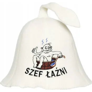 Čepice do sauny Klobouk do SAUNY "ŠÉF" 100% VLNA