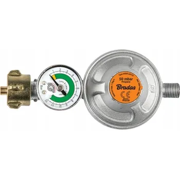 Ventil Redukční ventil plynu 50 mbar s manometrem pro plynovou láhev