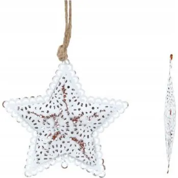 Vánoční dekorace / MFP KOVOVÝ ZÁVĚS HVĚZDA VÁNOČNÍ OZDOBA 10,5 CM