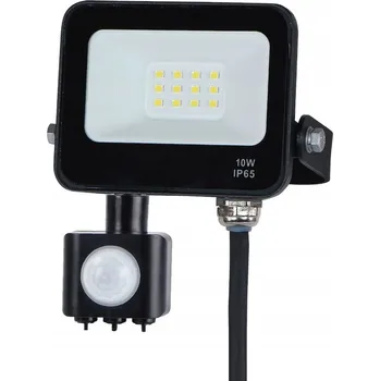 LED reflektor Eko-Light 10W 900lm PIR IP65 Černý 4000K Neutrální bílá