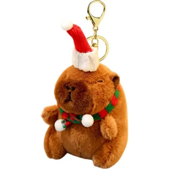 Flamenco Mystique Plyšový vánoční přívěsek na klíče s kapybarou 1 ks BRL380