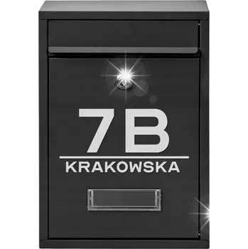 Poštovní schránka POŠTOVNÍ SCHRÁNKA RIB ČERNÁ NA DOPISY + ADRESA