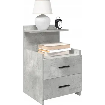 Noční stolek VidaXL Noční stolky 2 ks se 2 zásuvkami betonově šedé 40 x 36,5 x 62 cm
