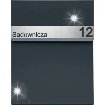 Poštovní schránka ANTRACITOVÁ POŠTOVNÍ SCHRÁNKA SLIM + GRAVÍROVANÝ LAMINÁT