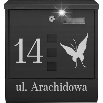 Poštovní schránka ČERNÁ POŠTOVNÍ SCHRÁNKA NA DOPISY + VZOR