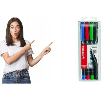 POPISOVAČ NA FÓLIE STABILO OHPEN M-1,0MM POUZDRO 4 KS