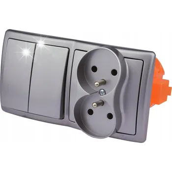 Elektrická zásuvka Zásuvka 230V a nástěnný vypínač světla pod omítku