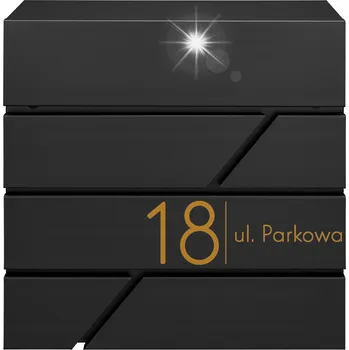 Poštovní schránka MODERNÍ POŠTOVNÍ SCHRÁNKA ČERNÁ + ZLATÝ VZOR