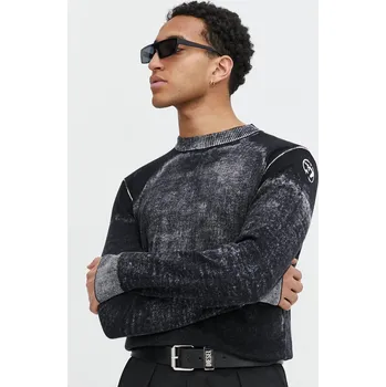 Pánský svetr Bavlněný svetr Diesel K-LARENCE-B A11187.0BEAR šedá 09A, vel. XXL