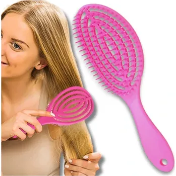 Ozdoba do vlasů J&W Dámský kartáč na vlasy Elbana růžová One size