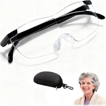 2X ZVĚTŠOVACÍ BRÝLE S LED SVĚTLEM LUPA NA ČTENÍ SKLO SKLO