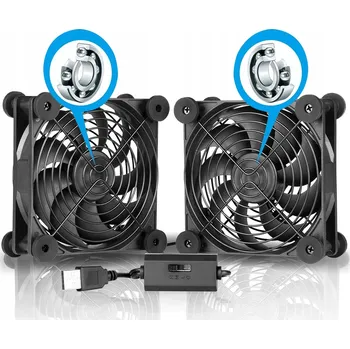 Domácí ventilátor SUPER SILENT TICHÝ FAN VENTILÁTOR VĚTRÁK SKŘÍŇ PC 124 mm s regulací rychlosti