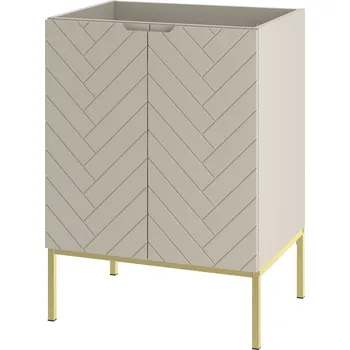 Šatní skříň ASPEN-09 - Skříňka pod umyvadlo 2D 60cm Kašmír Zlatý Rám