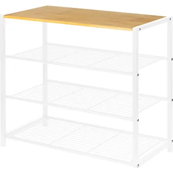 Botník Botník Brunbeste se sedákem 80 x 30 x 56 cm BÍLÝ