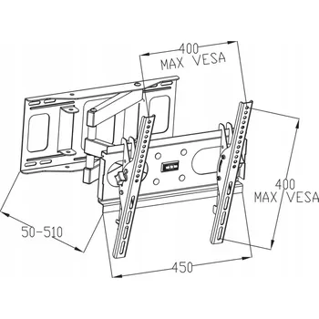Televizní držák Držák na televizi Art AR-77 23-46" do 35 kg