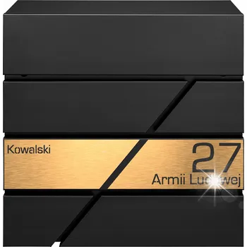 Poštovní schránka POŠTOVNÍ SCHRÁNKA NA DOPISY ČERNÁ + ZLATÁ ADRESA