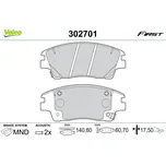 Sada brzdových destiček, vždy 4 kusy v sadě VALEO 302701