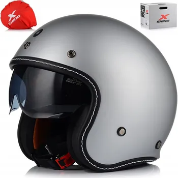 Helma na motorku MOTOCYKLOVÁ PŘILBA OTEVŘENÁ SHIRO DALLAS RETRO SKÚTR CHOPPER + CLONA KŠILT