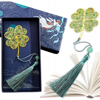 Doplněk ke knize Záložka do knihy kovová ČTYŘLÍSTEK pro čtenáře V KRABIČCE DÁREK