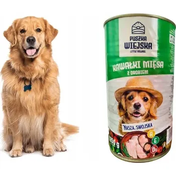 Krmivo pro psa Puszka Wiejska Vlhké krmivo pro psy drůbeží konzerva 1250g