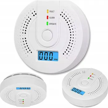 Zabezpečovací technika DETEKTOR OXIDU UHELNATÉHO LCD ČIDLO PLYNU CERTIFIKOVANÝ HLÁSIČ