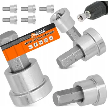 Bit 5x BIT ŠROUBOVÁKU PH2 25 mm Magnetický hrot 1/4'' S OMEZOVAČEM Krátký