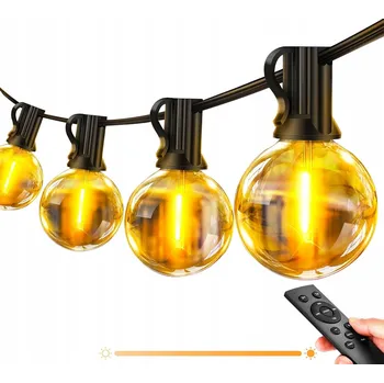 Venkovní osvětlení SVĚTELNÝ ZAHRADNÍ ŘETĚZ 30m 50 LED Zahradní Světla IP44 Venkovní Napájení