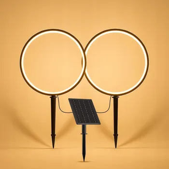 Venkovní osvětlení Solární lampa , zapíchnutá Eko-Light , černá, 33,5 cm, 2 ks