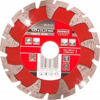 Příslušenství k brusce Diamantový kotouč PROFI Modeco EXPERT MN-78-133 125x22,2 mm