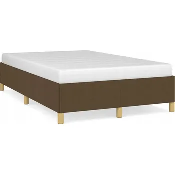 Postel Rám postele z látky, tmavě hnědá, 193 x 123 x 35 cm