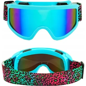 Lyžařské brýle neonový leopard 80. léta apres ski party