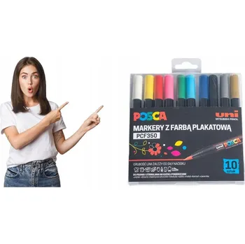 Dekorativní černý fix Uni Posca 10 ks