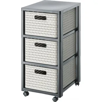 Komoda Koupelnový regál Rotho, odstíny šedé, 37 x 32,5 x 71,2 cm