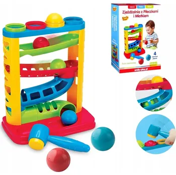 Skluzavka s míčky a kladívkem Smily Play SP82932 interaktivní třídička