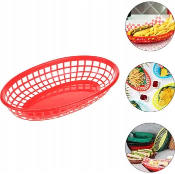 Úložný box 12ks plastový košík na hranolky Lodní úložný tác na ovocné svačiny