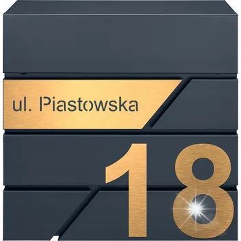 Poštovní schránka POŠTOVNÍ SCHRÁNKA ANTRACITOVÁ + ZLATÁ ČÍSLA LAMINÁT