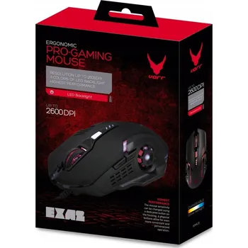 Myš VARR GAMINGOVÁ MYŠ MYŠ GAMINGOVÁ EXA2 6D LED 800-1200-1600-2600 DPI ČERNÁ