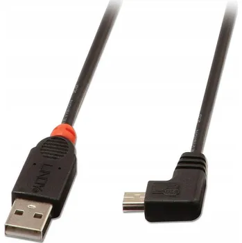 Datový kabel Lindy USB 2.0 kabel, 1m, USB A - Mini-USB B, černý