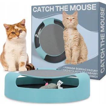 Obraz HRAČKA PRO KOČKU Běhající Myš UTEKAJÍCÍ MYŠ Pohyblivá 25x6 cm Škrabadlo Kočičí IM