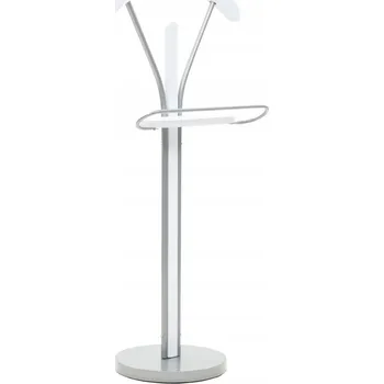 Věšák Věšák na oblečení s malým MDF stolkem a ocel, bílý, 45x35x107 cm