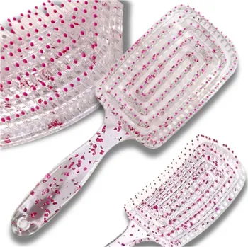 Ozdoba do vlasů J&W Dámský kartáč na vlasy Lulvera růžová One size