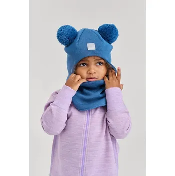 Čepice Dětský vlněný nákrčník Reima Vekkuli 5300333A.9BYA modrá 95X, vel. 48