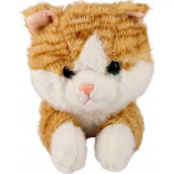 plyšák Plyšák Plyšák Hračka Bílo Rudý Kočka Kotě Pruhy 45 cm