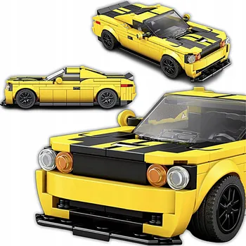 ostatní stavebnice STAVEBNICE KOSTKY MODEL K SESTAVENÍ 319 DÍLKŮ ŽLUTÝ SPORTOVNÍ VŮZ