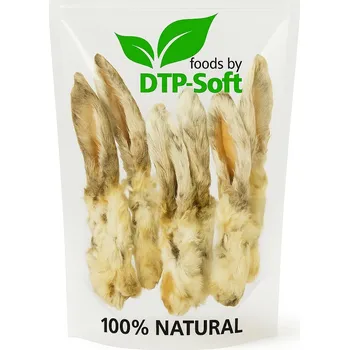 Pamlsek pro psa 3 kg Sušené Králičí Uši s Kožešinou Králík Přírodní psí pamlsek 3kg