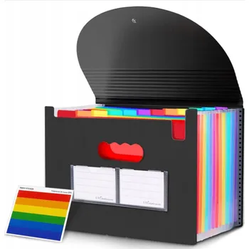 Aktovka na dokumenty Složka na dokumenty skládací, 13 přihrádek, harmoniková kartotéka