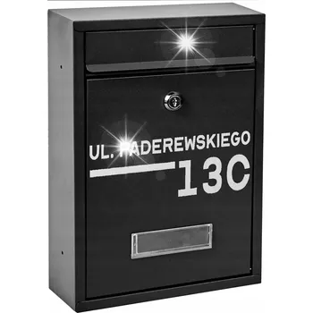 Poštovní schránka POŠTOVNÍ SCHRÁNKA NA DOPISY ČERNÁ + VZOR